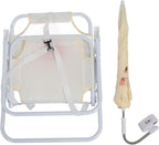 Asixxsix Kids Beach Chair with Umbrella, Sun Proof Adjustable Umbrella Lightweight Portable Folding Chair, Toddler Beach Seat with Compact Design for Camping Picnics Parks Concerts (Bunny)