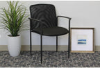 Lorell Reception Side Chair, 23-3/4 by 23-1/2 by 33-Inch, Black