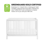 Oxford Baby Essentials Island Full Size 4-in-1 Convertible Baby Crib with Round Spindles, White