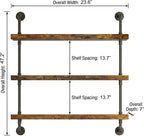 23.6“ Wall Mounted Wine Rack with LED Lights,3-Tier Floating Bar Shelf for Liquor Bottle Display & Storage,Modern Wine Shelf Organizer for Kitchen, Home Bar & Dining Room