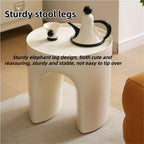 Small Round Plastic Side Tables, Modern and Minimalist Bedside Table, End Table for Home, Creative Couch Table Use in Living Room, Bedroom and Balcony(Purple)