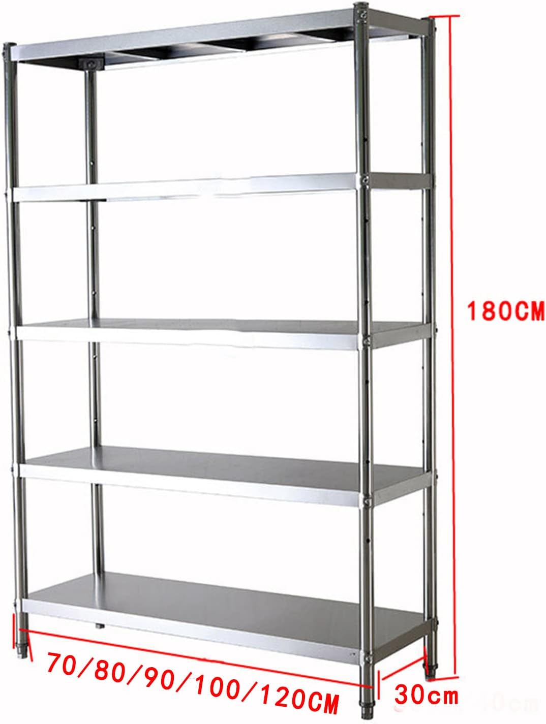 Kitchen Island Baker's Rack with 5 Tier Microwave Stand and Storage Shelf 90cm Height