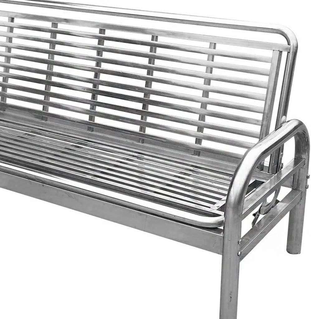 Patio Benches for Outdoors Multifunctional Stainless Steel Sofa Bed Household Folding Dual-Purpose Wrought Iron Leisure Seat Garden Benches for Outdoors