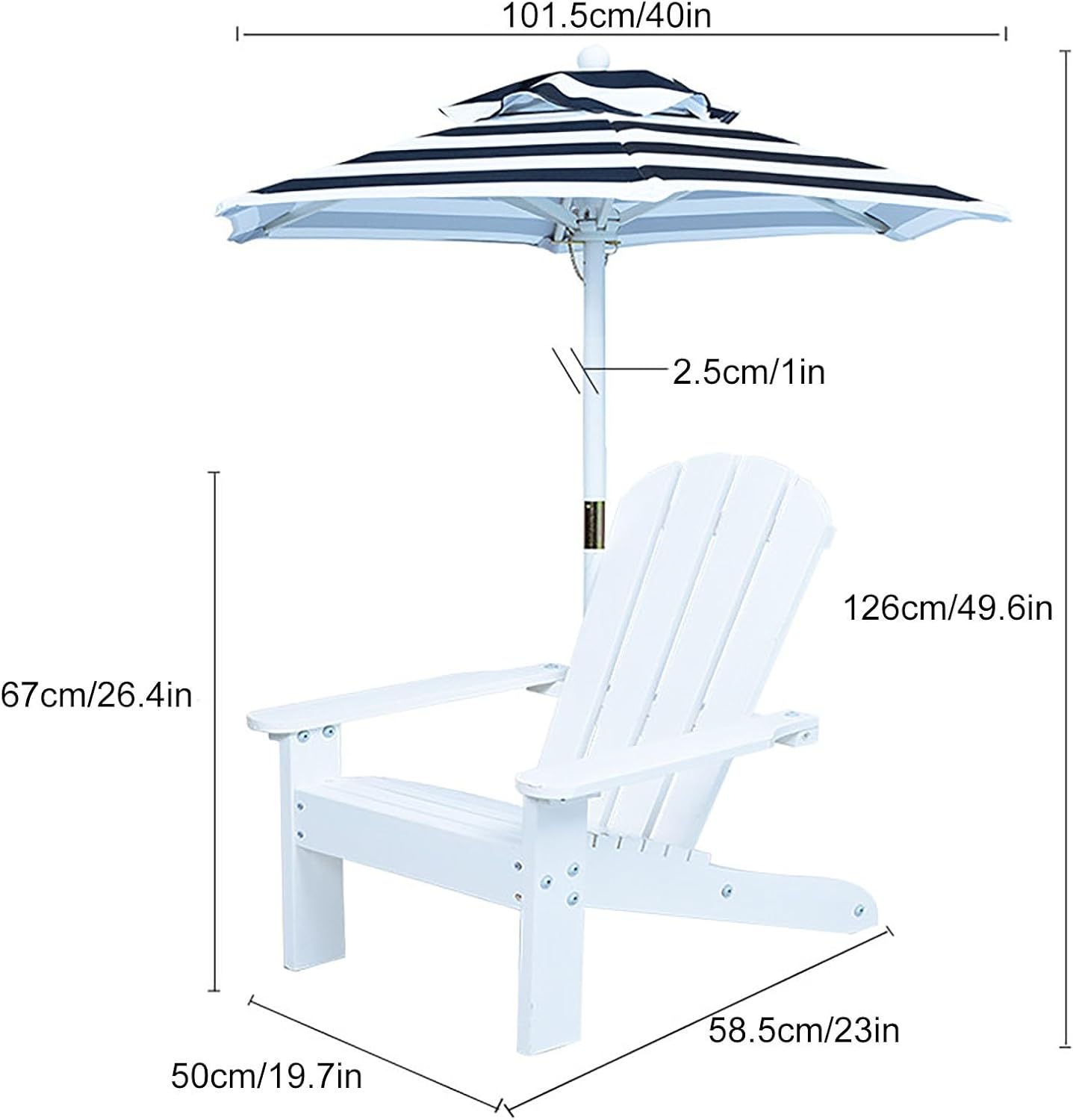 Kids Lounge Chair Outdoor, Toddler Wood Pool Lounger Chairs w/Canopy, Weather Resistant Outdoor Patio Lounge Chair for Beach, Backyard, Lawn(Green)