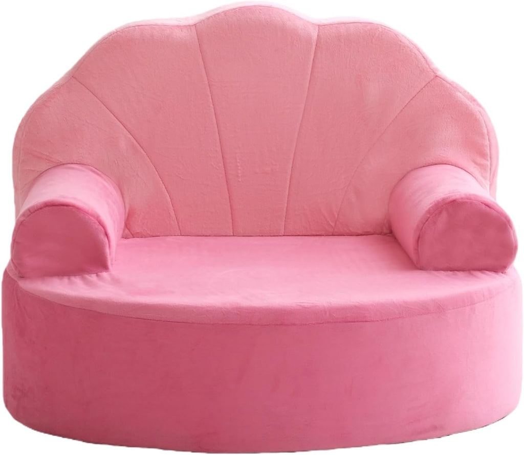 Snuggly Toddler Chair, Soft Kids Sofa, Cozy Kids Chairs Comfy for Toddlers 1-3, Plush Child Seat with Carry Handle