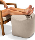 Jaxx Luckie Outdoor Patio Bean Bag Ottoman, Flax