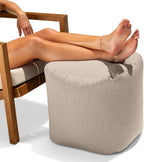 Jaxx Luckie Outdoor Patio Bean Bag Ottoman, Flax