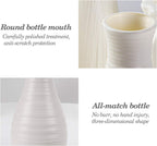 Unbreakable Vase for Flowers, Ceramic Look Plastic Vase for Home Decor, Living Room, Table (Seashell White)