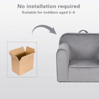 Bonrcea 25.4x18x20.87inch Kids Arm Sofa,Club,Toddler Couch, Upholstered Chair with Arm for Ages 12 Months and Up