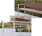Patio Benches for Outdoors Park Chair Courtyard Garden Leisure Outdoor Bench Wrought Iron Plastic Wood Stainless Steel Simple Garden Benches for Outdoors