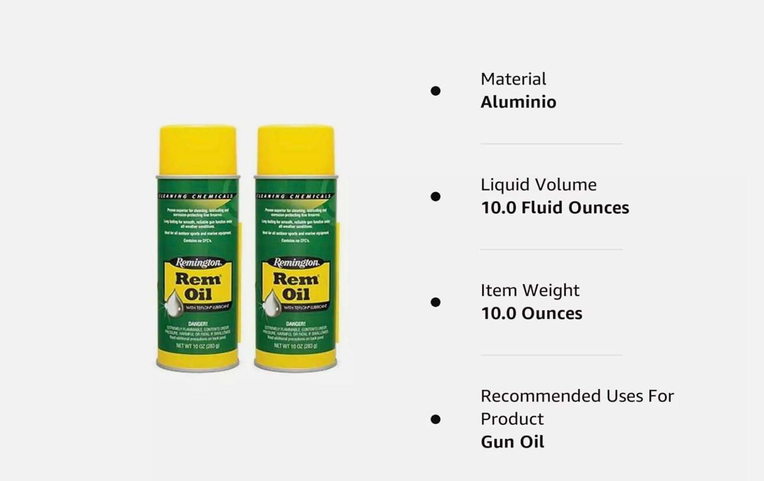 2 Rem Oil Spray Gun Aerosol Cleaning Lubricant, 10 Oz, 2 Pack