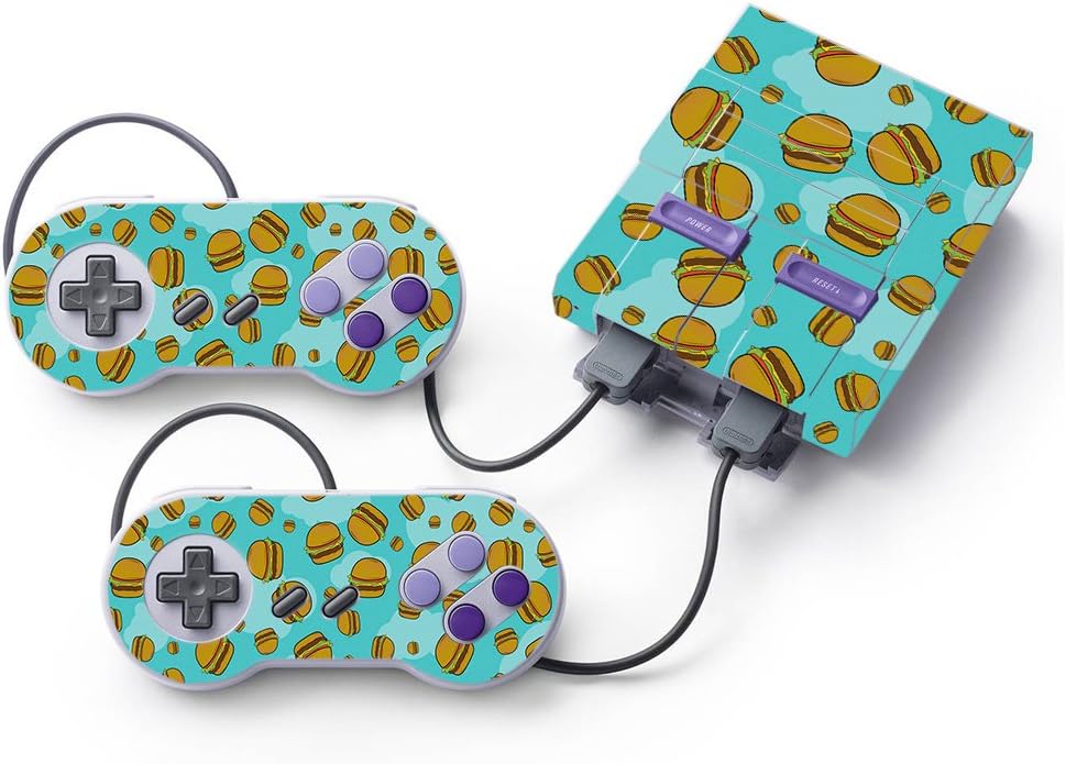 MightySkins Skin Compatible with Nintendo Super NES Classic - Burger Heaven | Protective, Durable, and Unique Vinyl Decal wrap Cover | Easy to Apply, Remove, and Change Styles | Made in The USA