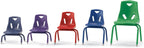 Jonti-Craft Berries 8120JC1004 Stacking Chair with Powder-Coated Legs, 10" Height, Purple