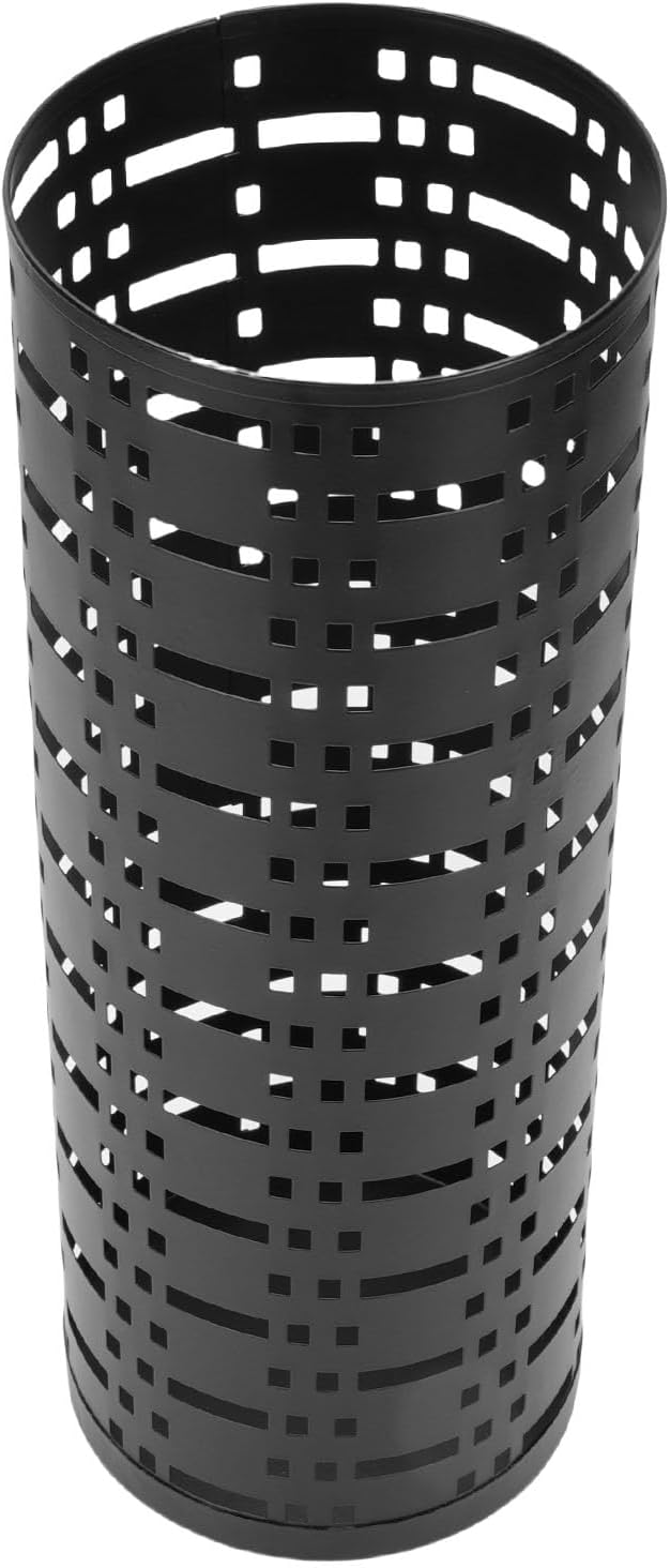 FreeStanding Metal Umbrella Holder for Entryway, Round Umbrella Organizer Bin for Long Short Umbrellas, Walking Sticks, Home Office Indoor (Black)