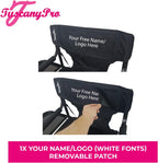Portable Professional Tall Directors Chair with Side Tray - Custom Name/Logo Imprinted - 29 Inch Seat Height - for Salons, Makeup Artist, Hairstylist - Foldable Design