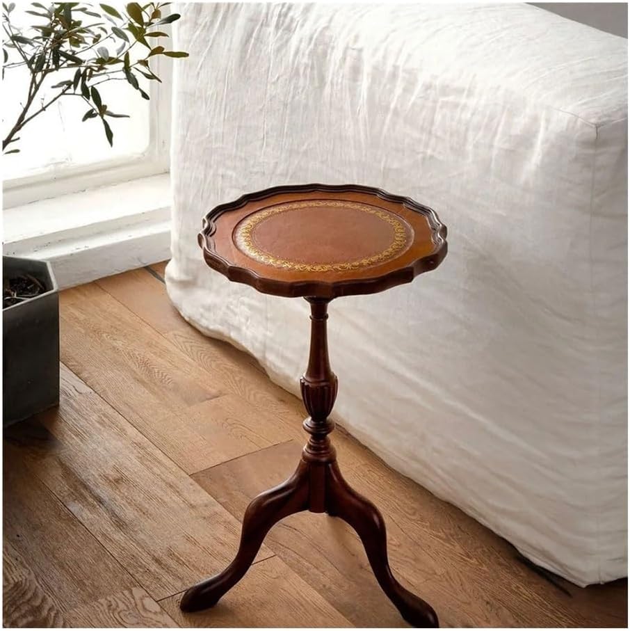 Gilded Retro Style Round Table Sofa Side Living Room Corner Bedroom Storage Small Side Table
