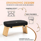 Meditation Bench, Bamboo Meditation Stool, Folding Kneeling Meditation Bench, Seiza Prayer Bench, Prayer Bench with Meditation Cushion, Kneeling Stool(Black-Bag)