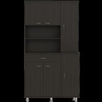 Black Pantry with 1 Shelf and Drawer - Store Your Kitchen Items Efficiently Keep Well-Organized Functional