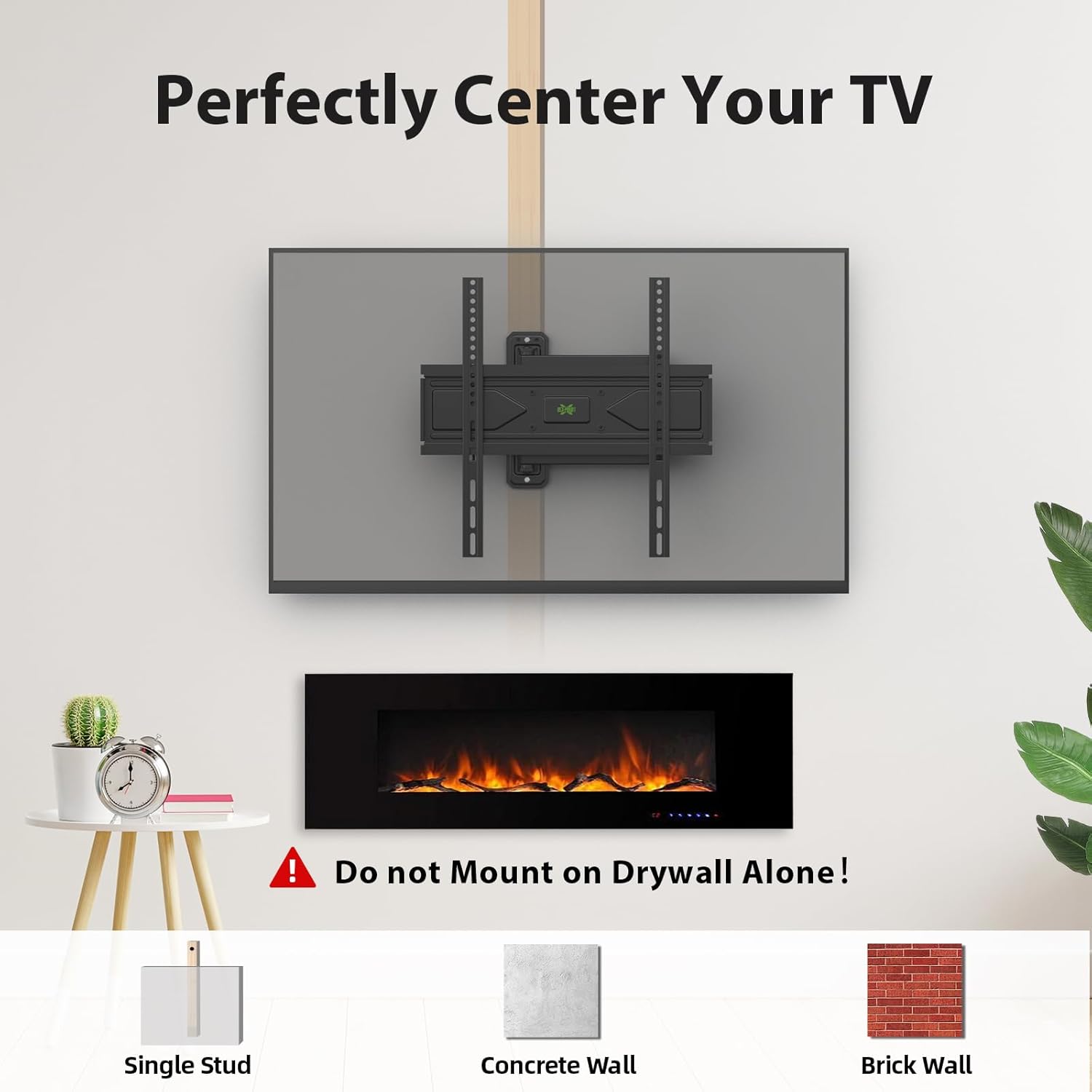 USX MOUNT Swivel TV Wall Mount for 26-60 Inch TVs up to 80 lbs, Single Articulating Arm, Full Motion TV Wall Mount Bracket with Swivel and Tilt, Max VESA 400x400mm