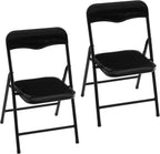 Heritage Kids Padded Folding Chair for Kids, Set of 2, Black, Ages 3+