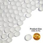 QYGL Sea Glass Gems - 0.9 Lb White Frosted Flat Glass Marbles, Flat Gems Decorative Stones for Vase Fillers, Aquarium Rocks, Floral Supplies, Table Scatter, Craft Mosaics, and DIY Ornaments
