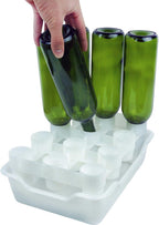 FASTFERMENT - 12-Bottle Drying Rack & Tray| Bottle Drying Tree Alternative | Dry & Store your Wine or Bomber/Belgian Bottles | 2-Stackable Racks, 1 Tray | Dishwasher Safe | Home Brewing Supplies