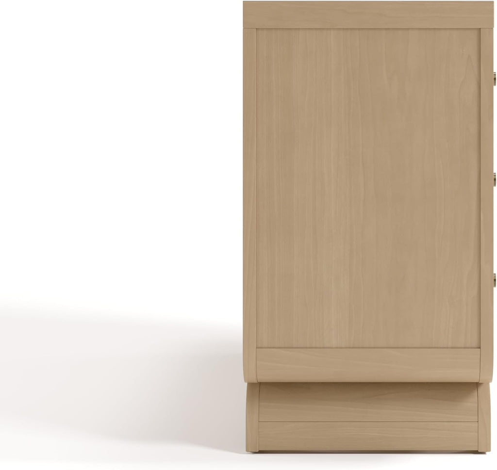 Storkcraft Santorini 6 Drawer Double Dresser, Driftwood | GREENGUARD Gold Certified, Interlocking Drawer System, Premium Wood Dresser Drawer Organizer for Nursery and Kids Bedroom