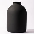 Metal Matte Black Vase 8.7 inch Tall Iron Frosted, Pampas Grass Vase for Centerpieces Minimalist Wabi Sabi Decor, Home Wedding Boho Décor