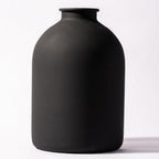 Metal Matte Black Vase 8.7 inch Tall Iron Frosted, Pampas Grass Vase for Centerpieces Minimalist Wabi Sabi Decor, Home Wedding Boho Décor