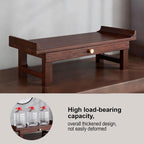 Personal Prayer Shrine Desk, Chinese Style Floor Shrine Stand with Retractable Pull Plate, Wood Meditation Altar Table for Bedroom, Office(15.7 * 9.8 * 6.3in)