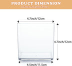 2 Pack Acrylic Cube Vases 5 X 5 Inch, Clear Square Vases, Shatterproof Flower Vase Decorative Centerpiece for Home, Wedding
