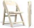 Giggle & Play 2 Pack of Kids Folding Chair with Backrest - Lightweight, Portable Toddler Chair for Indoor, Outdoor, Playroom & Classroom (Beige)