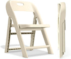 Giggle & Play 2 Pack of Kids Folding Chair with Backrest - Lightweight, Portable Toddler Chair for Indoor, Outdoor, Playroom & Classroom (Beige)