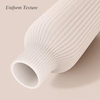 White Ceramic Flower Vase, Minimalist Modern Home Decor, Matte Finish Pampas Grass Vase for Table, Fireplace, Shelf, Mantel, Entryway and Centerpieces