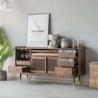 Entryway Cabinet Black Walnut Sideboard Dining Room Multifunctional Storage Cabinet Living Room Decorative Cabinet Kitchen Buffet Cabinet Sideboard Storage Cabinet