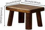 Wooden Square Stool Chinese Sturdy Wood Footstool Sturdy Wooden Footstool for Kids, Entryway, Tea Room, Large Tall Solid Wood Stool