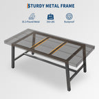 Garvee Industrial Dining Table for 6-8, 70.87" Heavy Duty Rectangular Kitchen Table with 2"×2" Metal Legs & Wood Top, Large Dining Table for Home Office, Dining Room, Black