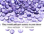 KINGOU Flat Glass Gems/Beads/Stones for Vase Filler, Table Scatter, Games - 1 Lbs (14-16mm, Approx. 5/8")