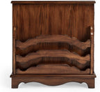 Beaumont Lane Modern Traditional Wooden Side Table, Cherry Veneers, Vintage Oak Finish, 14.5"W x 24"D x 24"H, Magazine Storage, Pull-Out Tray, Adjustable Shelf, Antique Brass Pulls for Living Room or