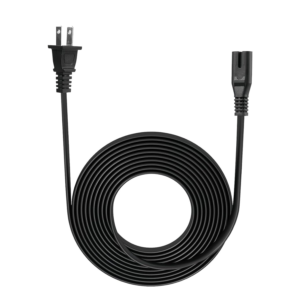 TPLTECH 8ft 2 Prong Power Cord for Xbox Series S/X, Xbox One S/X, PS5, PS4, Samsung TV, HP Printer