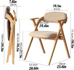 Mid Century Leather Dining Chair with Armrests and Padded Seat Wooden Frame for Living Room Kitchen Office(Blanc)