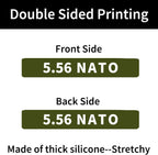 12 Pack Miaozhun 5.56 NATO Magazine Marking Bands 5.56 Magazine Caliber Identification(Army Green-White)