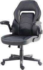 NuSparc SpawnSafe Gaming Chair, Adjustable Height, Flip-up Armrests, 360° Swivel, Black/Grey
