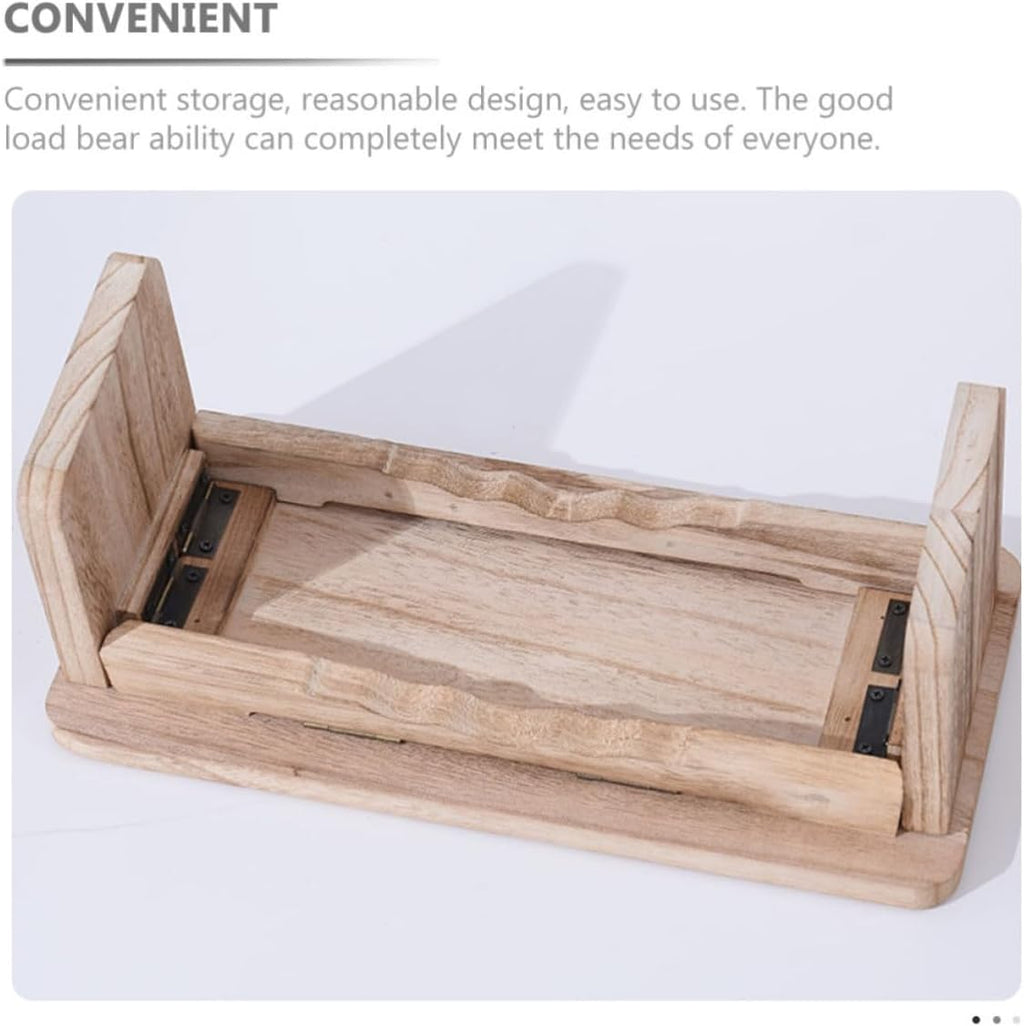 Portable Wooden Meditation Stool for Deeper Breathing and Improved Circulation, Foldable Kneel Sit Stool Suitable for Park and Beach Use