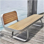 Benches, Park ChairOutdoor Solid Wood Stainless Steel Leisure seatOutdoor Open-air Patio Chair(180cm)