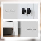 Modern Freestanding 4-Door Kitchen Pantry, Storage Cabinet Organizer with 4-Tiers, and Adjustable Shelves,for Kitchen Home