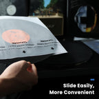Vinyl Record Inner Sleeves: 12" Anti-Static Rice Paper LP Sleeves Album Record Acid-Free Clear Protective Sleeves for Vinyls Storage, 25pcs