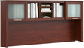 Bush Home 72-Inch Desk Hutch, Office Storage Organizer with Shelves, Cubbies and Frosted Glass Doors for Computer Desk, Home Office Furniture, Somerset Collection, Hansen Cherry