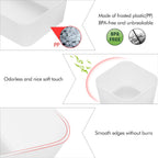 Poeland 5 Pcs Drawer Organizer Tray Storage Box for Bedroom Nightstand Drawer Dresser Bathroom Kitchen Drawer, Frosted