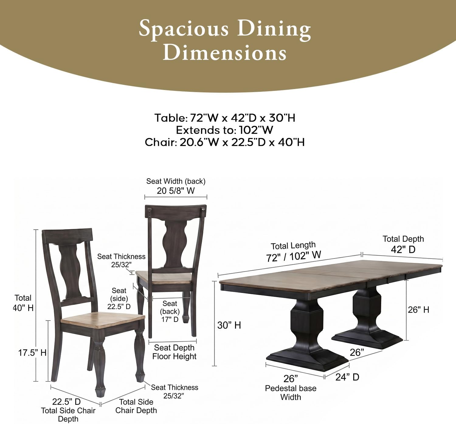 Kings Brand Furniture Alleyton 11-Piece Dining Table Set for 10, Extendable Kitchen & Dining Room Set with 2 Butterfly Leaves & 10 Chairs, Charcoal & Oak Finish
